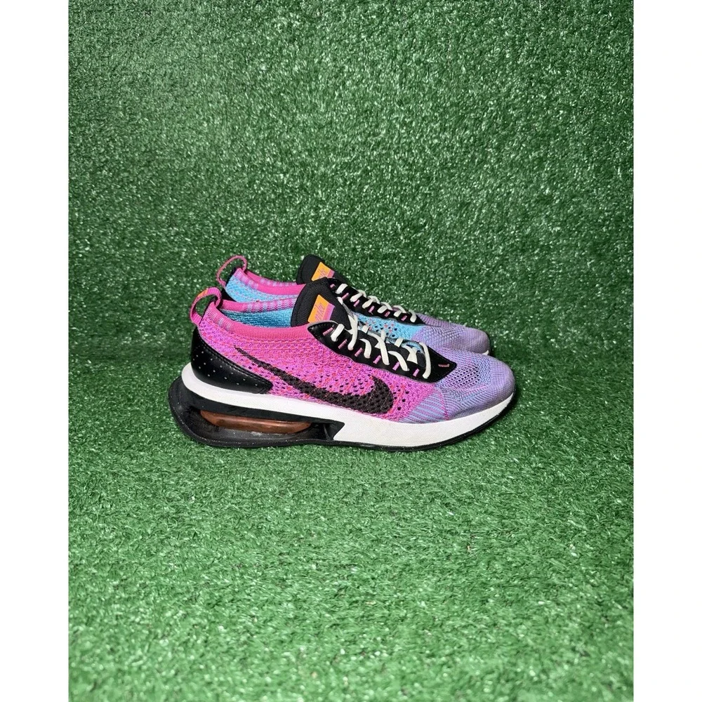 Nike Air Max Flyknit Racer Women Size 7 Multicolor Running Shoes Comfort Sneaker